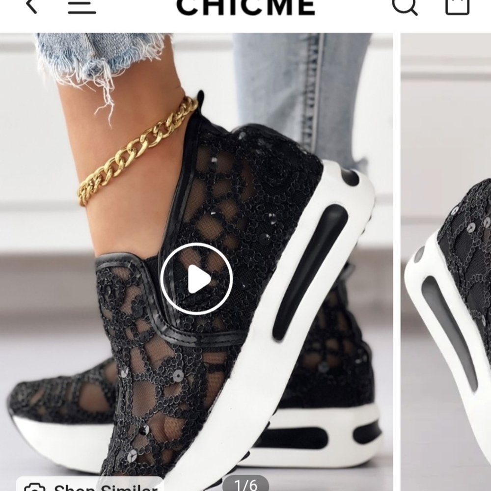 Sparkle lace platform sneaker